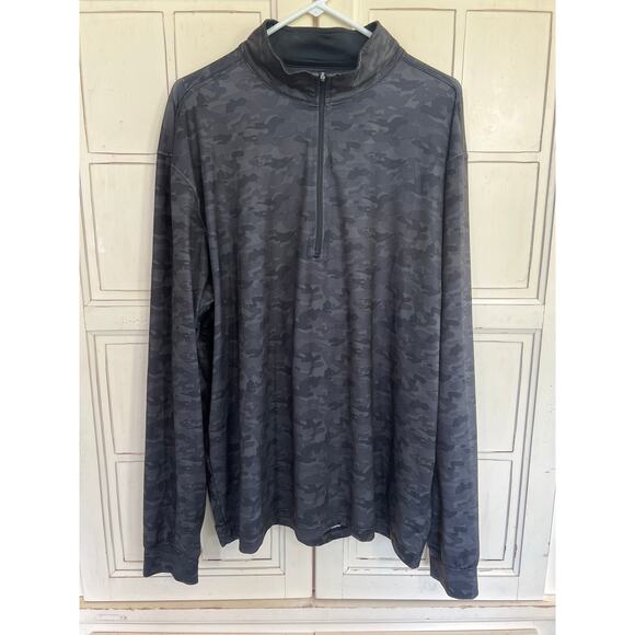 Straight Down mens XXL 1/4 zip pullover golf top camouflage - Picture 1 of 3